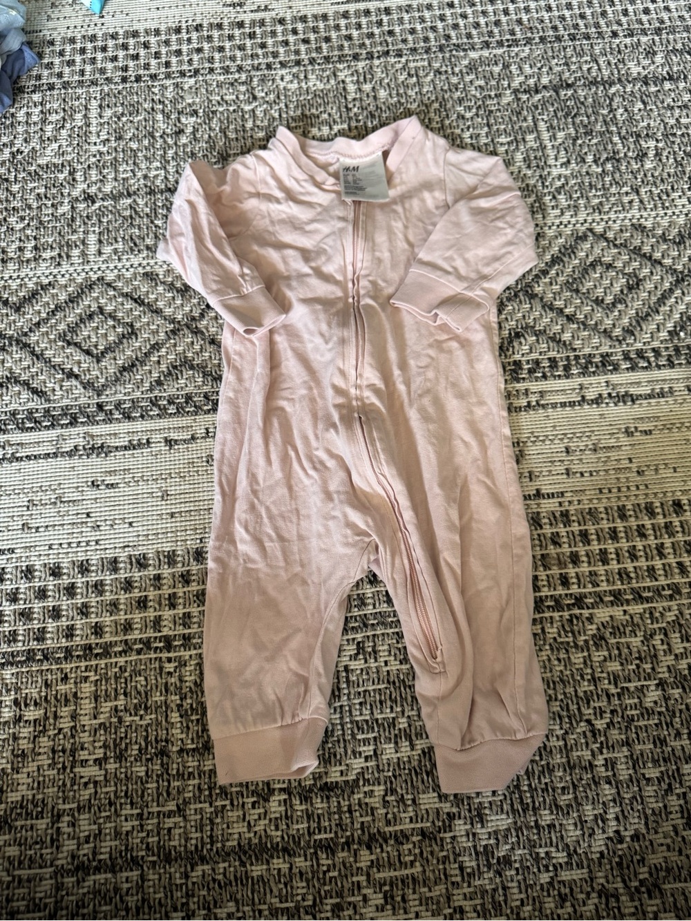 H&M Light Pink Baby One-Piece Zip Romper